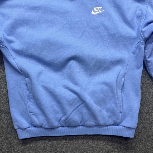 Nike Hoodie Womens Medium Blue FZ5579-494 Fleece Pullover Sweatshirt - Picture 6 of 16